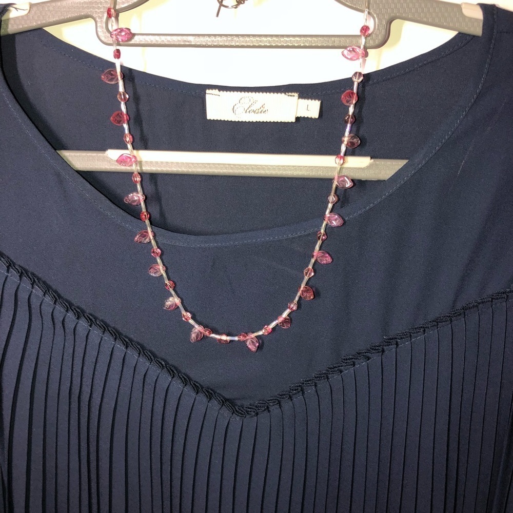 Elodie Navy Blue Blouse - Picture 3 of 6